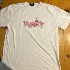 DREW HOUSE “yummy” t shirt. Justin Bieber’s clothing brand with song title.